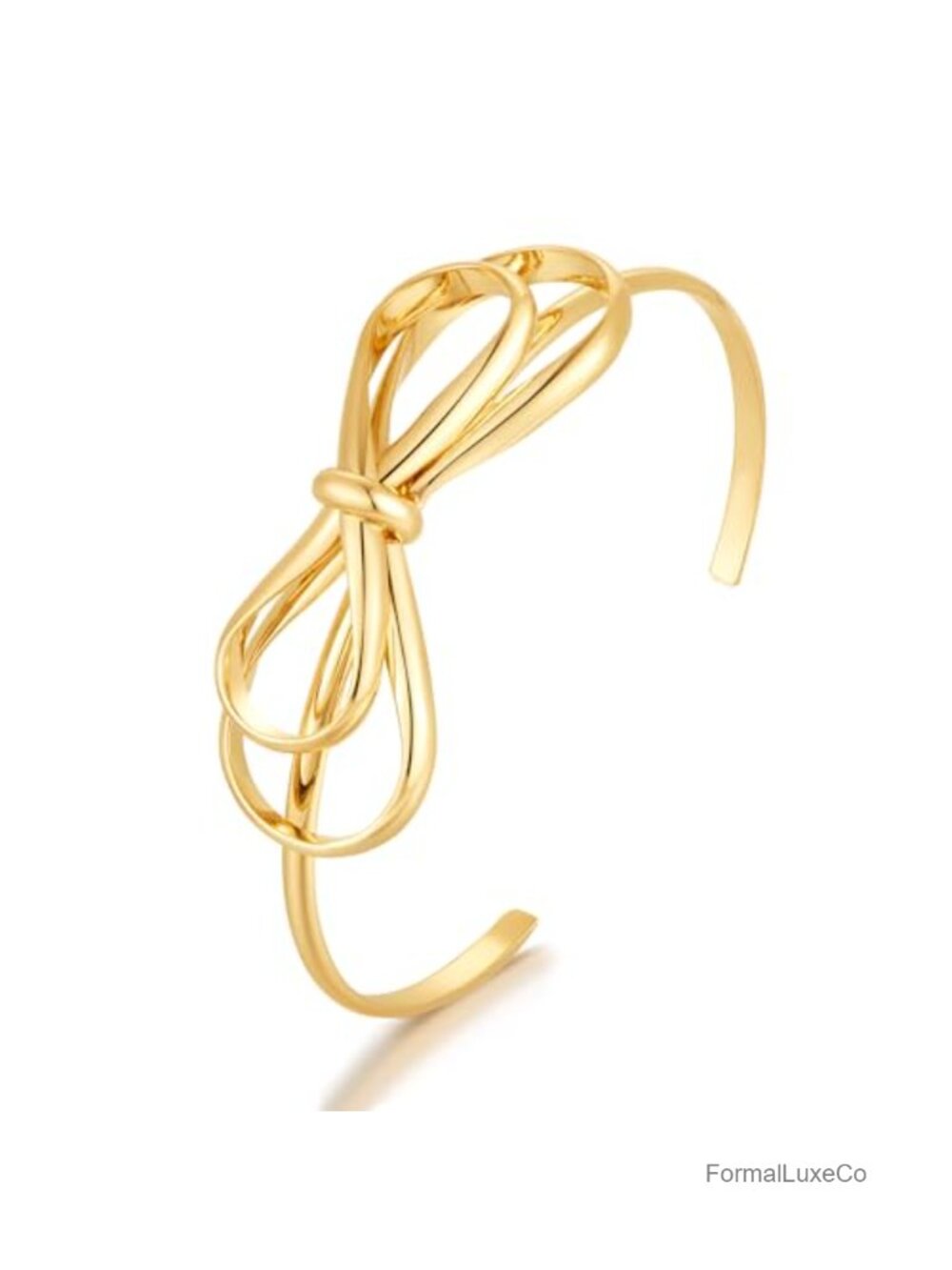 Elegant Bow Cuff Bracelet, Thin Open Bracelet for Women, Daily Wear Jewelry